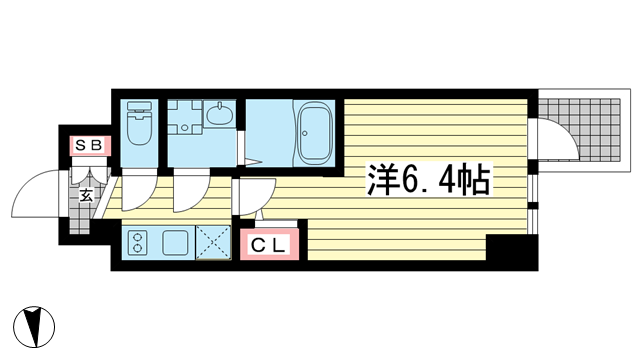 神戸市中央区中山手通(JR東海道本線(近畿)三ノ宮)のマンション賃貸物件 間取画像