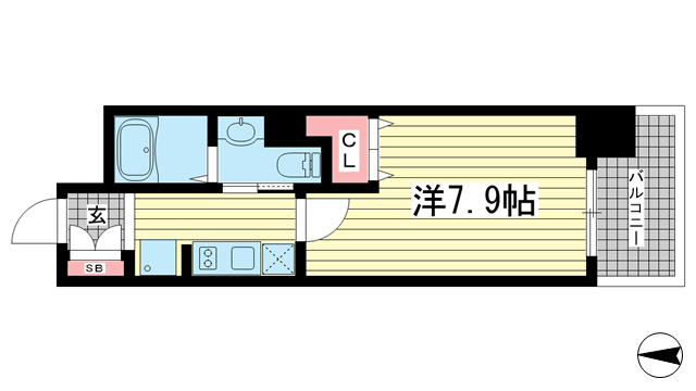 神戸市中央区中山手通(神戸市営地下鉄線県庁前)のマンション賃貸物件 間取画像