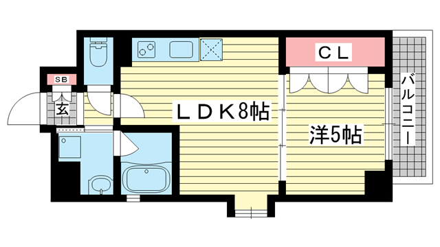 神戸市中央区下山手通(神戸市営地下鉄線県庁前)のマンション賃貸物件 間取画像